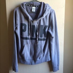 Medium Victoria's Secret PINK (gray) Zip-up Jacket