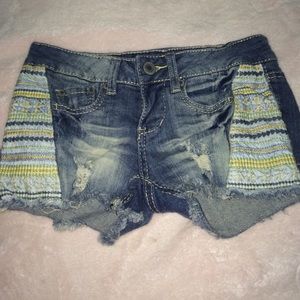 Target light wash denim shorts