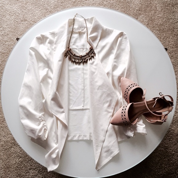 Jackets & Blazers - White Chiffon Blazer