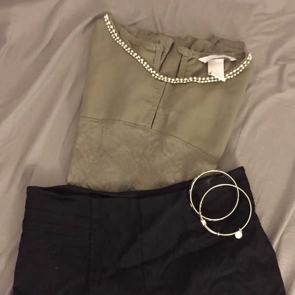army green top