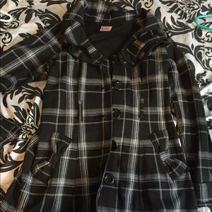 Comfy plaid coat