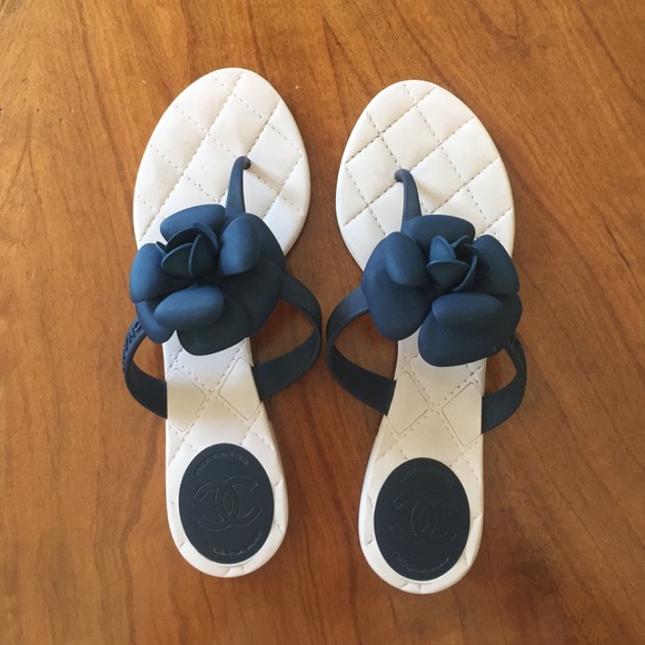Chanel camellia sandals