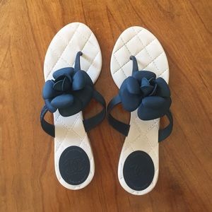 Chanel camellia sandals