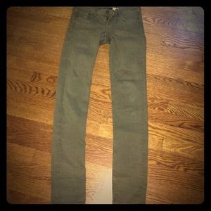 h&m green olive denim