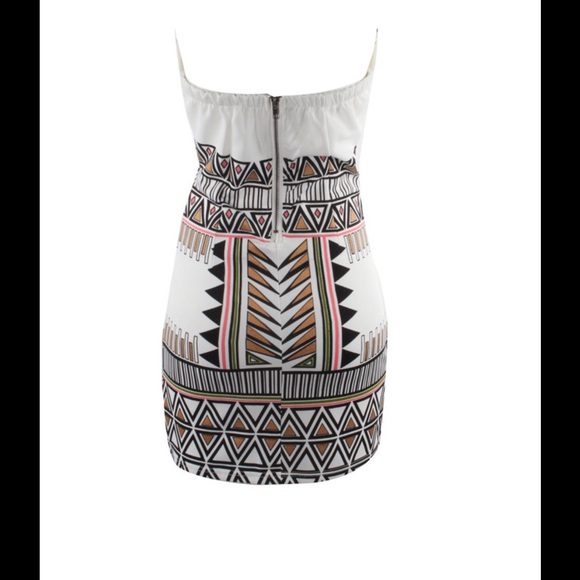 Off White Aztec Bodycon Dress - Picture 3 of 4