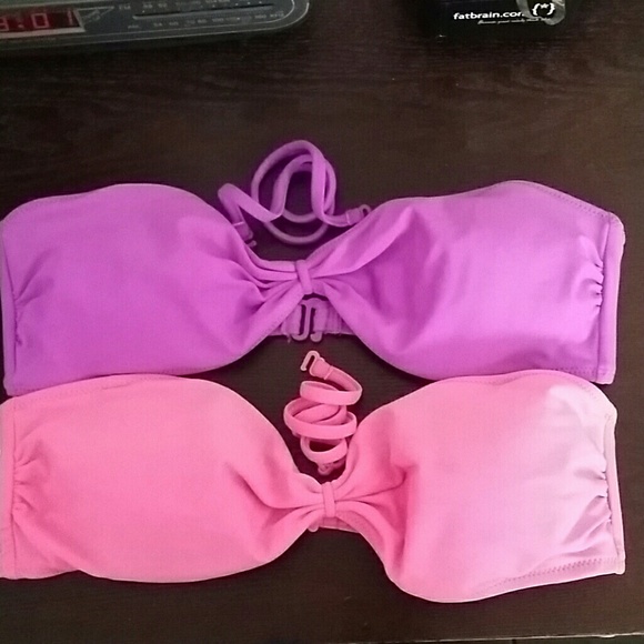 Forever 21 purple/pink bandeau bikini top