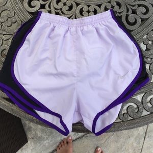 Nike running shorts light purple