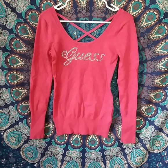 Cross back guess sweater