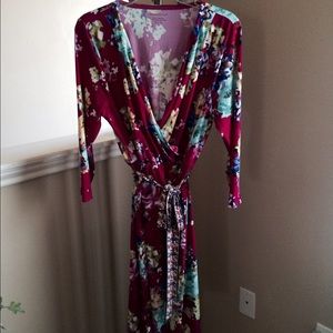 Floral Wrap Dress