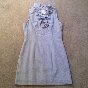 Blue Seersucker Dress, NWTO. Made in America!