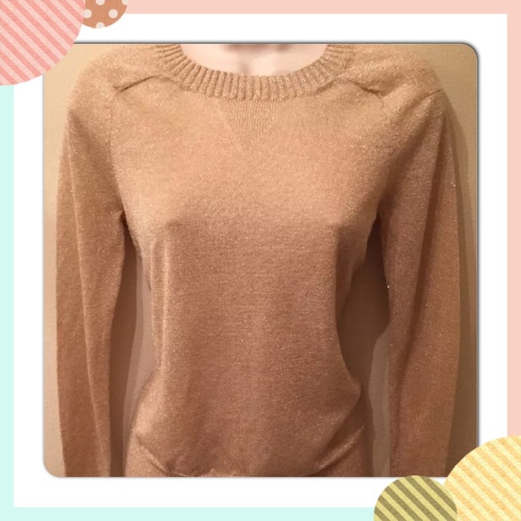 J. Crew | Sweaters | J Crew Metallic Light Weight Crew Neck Sweater ...