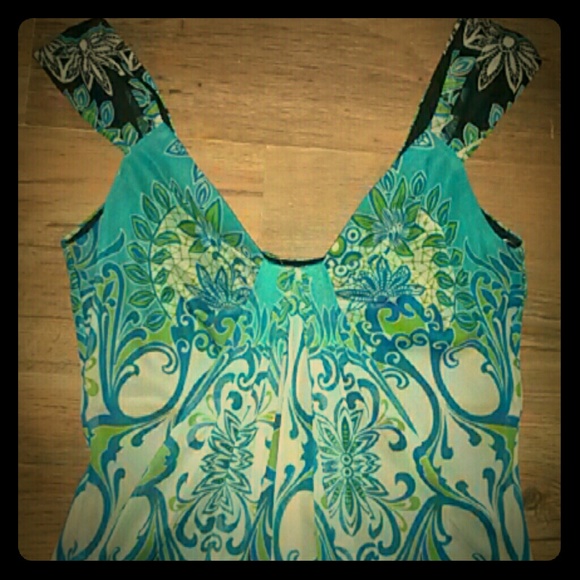 Summer sheer dress with lining