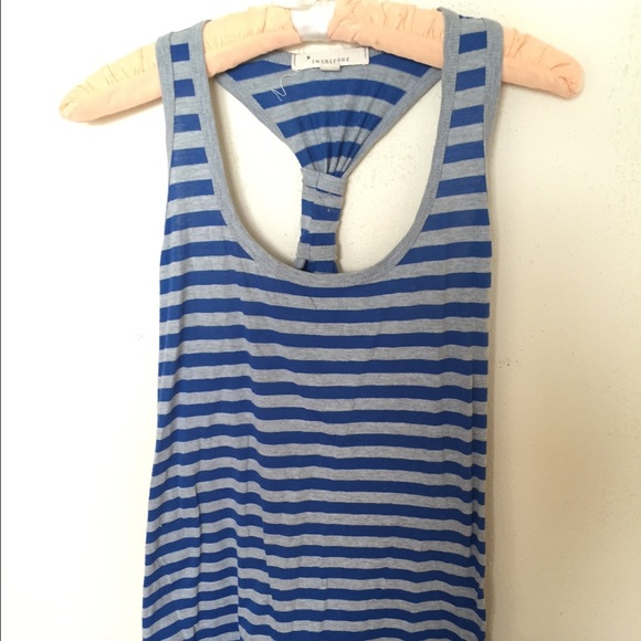 Tank top racer back blues stripes