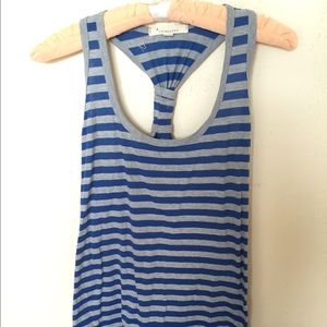 Tank top racer back blues stripes