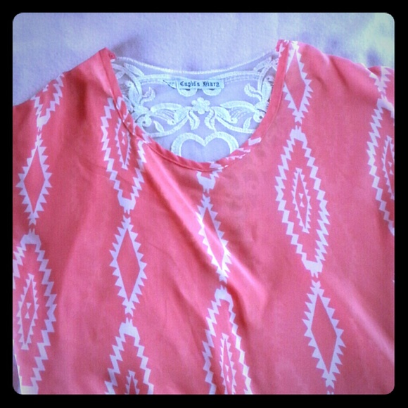 Aztec shirt with lace