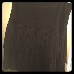 Dkny black fringe skirt, size 6. Never worn.