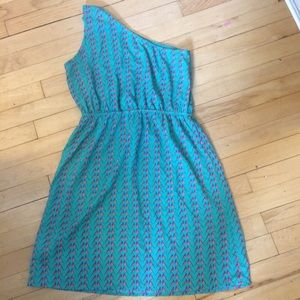 S Turquoise bird dress
