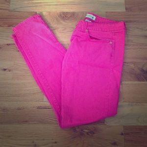 Pink skinny jeans