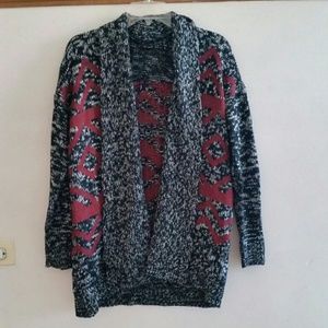 Aztec print cardigan