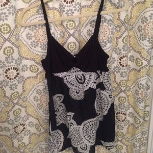 INC women's black printed summer top