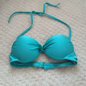 Turquoise push-up bikini top