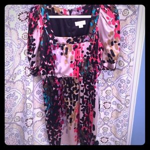 Jessica Simpson printed satin dress with belt