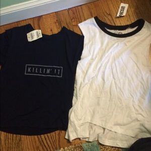 🌼bundle🌼 graphic crop tee and muscle tee bundle