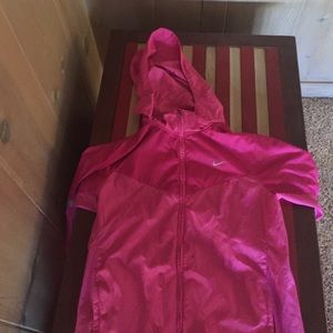 Nike pink windbreaker