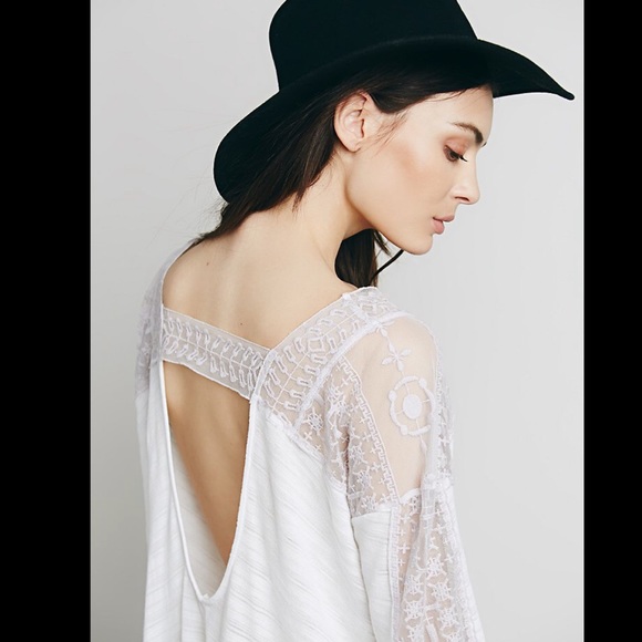 💜bundled Free People lace inset flowy top - Picture 3 of 4