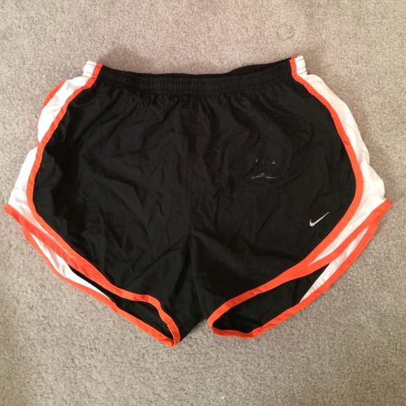 Black & Orange Nike Tempo Shorts