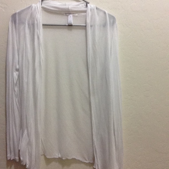 tan & white light cardigans