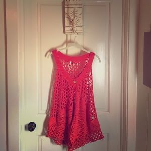 Free people crochet vest