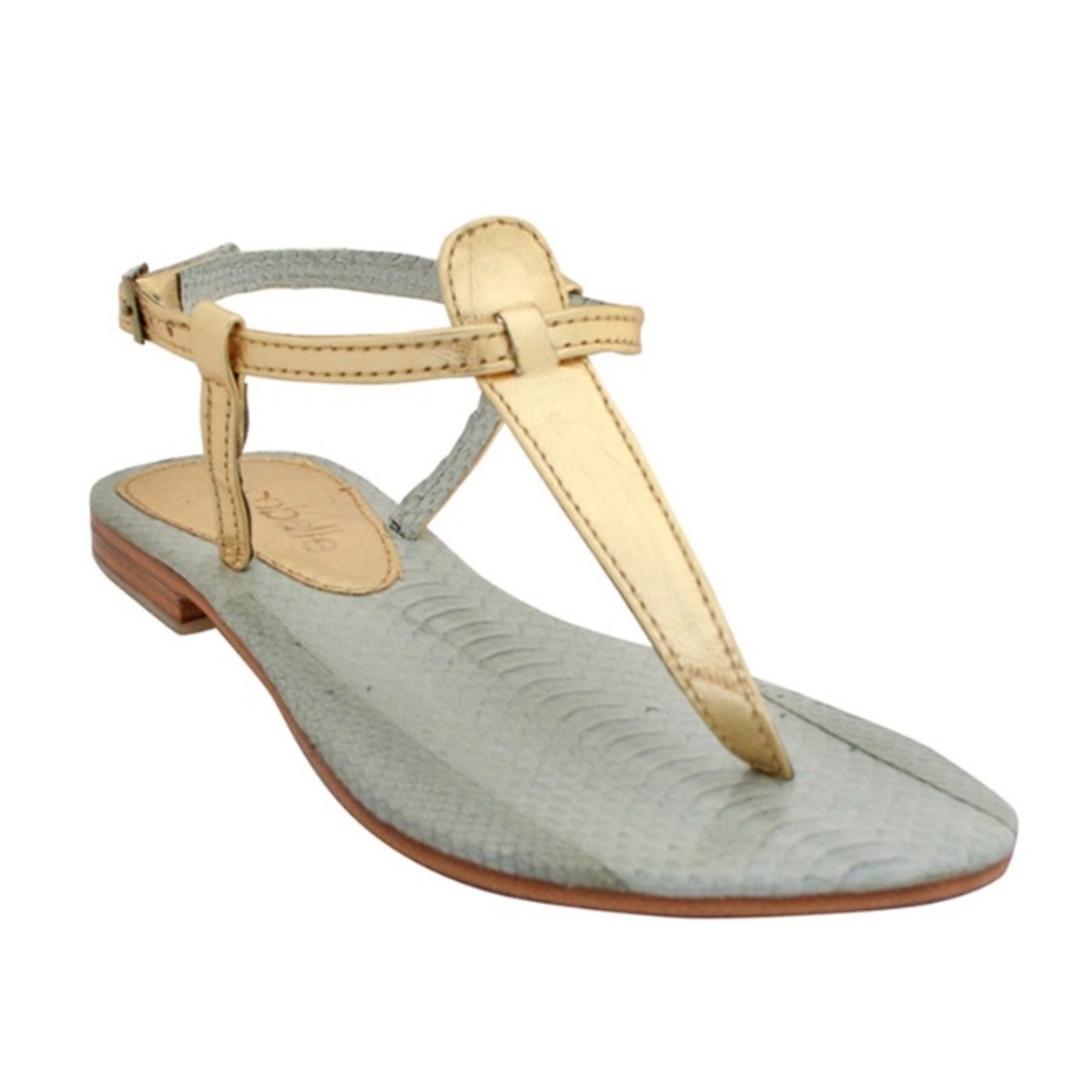 Cocobelle Sophie Metallic Gold Thong Sandal