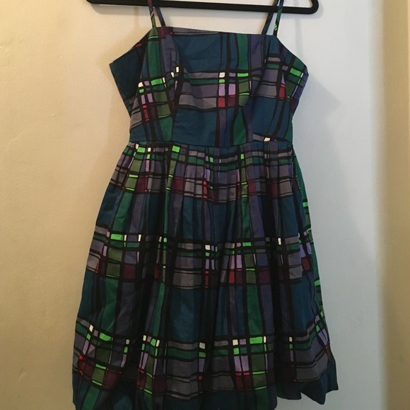 Geometric print dress