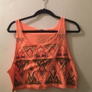 Tribal print crop top