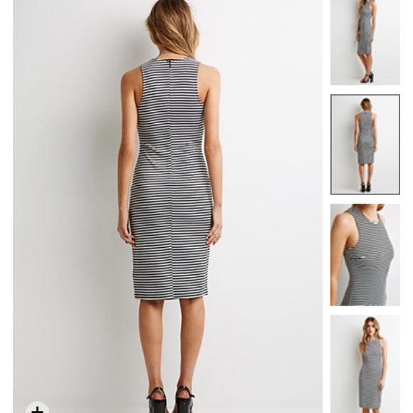 Black and white striped dress size small - Picture 3 of 3