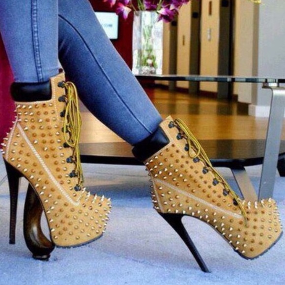 Spiked Heel booties New With Box