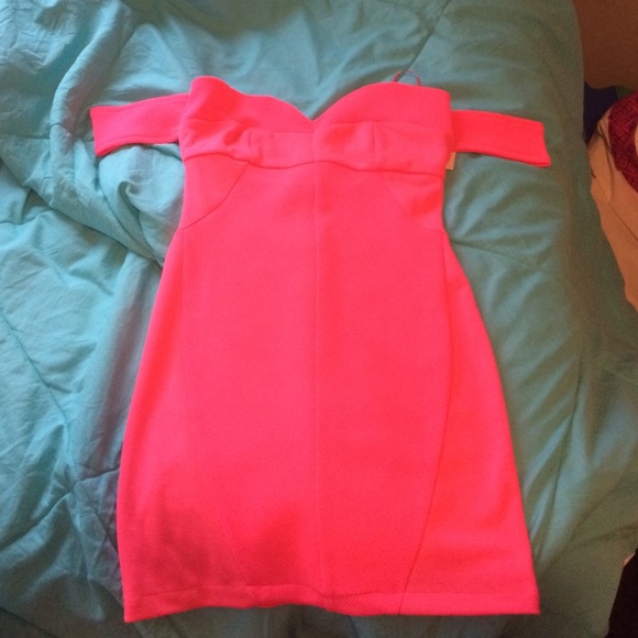 Neon pink dress