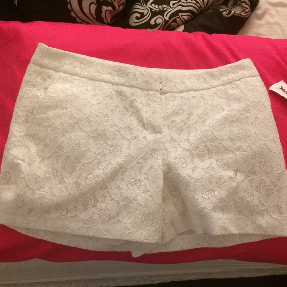 Cynthia Rowley white lace shorts