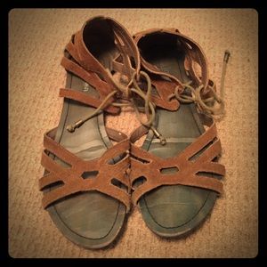 Brown Suede Minnetonka Sandals