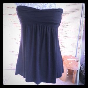 Plain black tube top