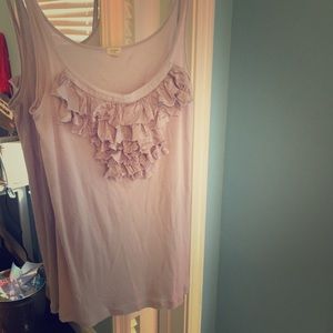 Jcrew lilac ruffle tank