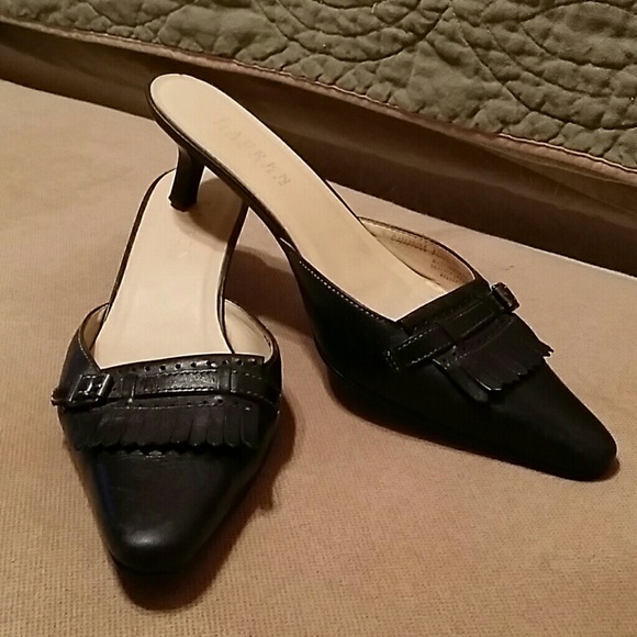 Leather Ralph Lauren mules