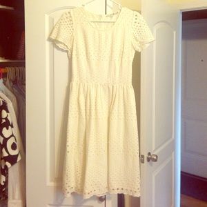 Boden white eyelet dress size 4L