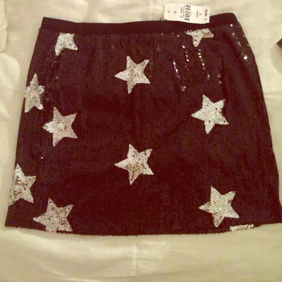 Black Sequin Mini Skirt