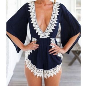 Navy blue romper