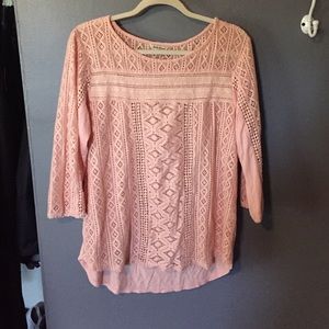 Lucky Brand pink too with lace and solid back
