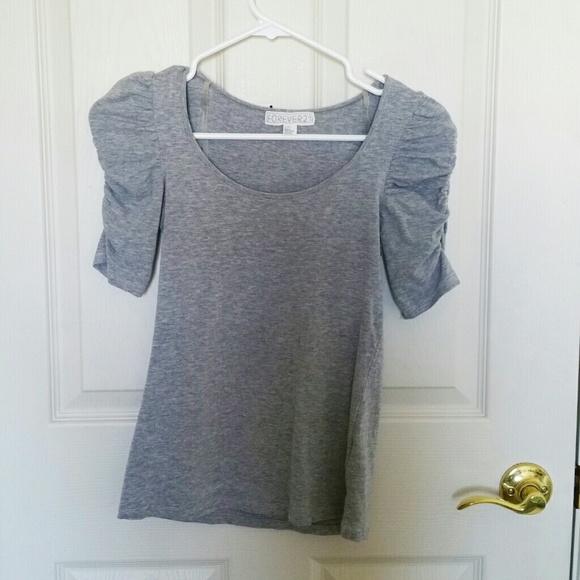 Forever 21 Ruched Sleeve Top