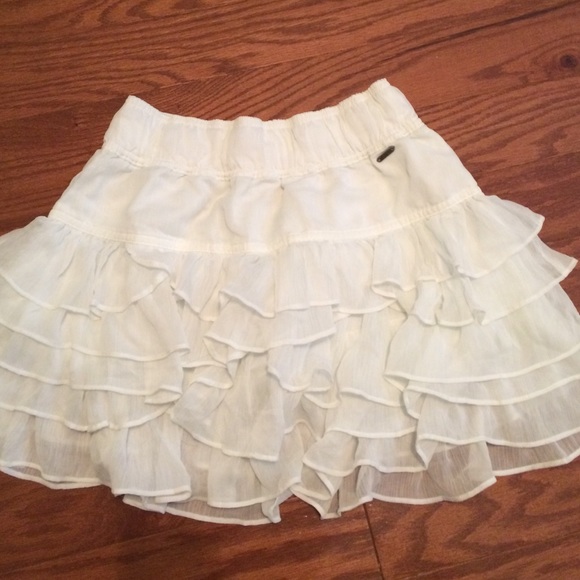 White ruffle skirt