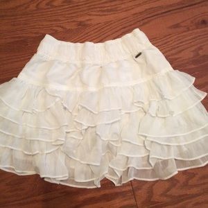White ruffle skirt